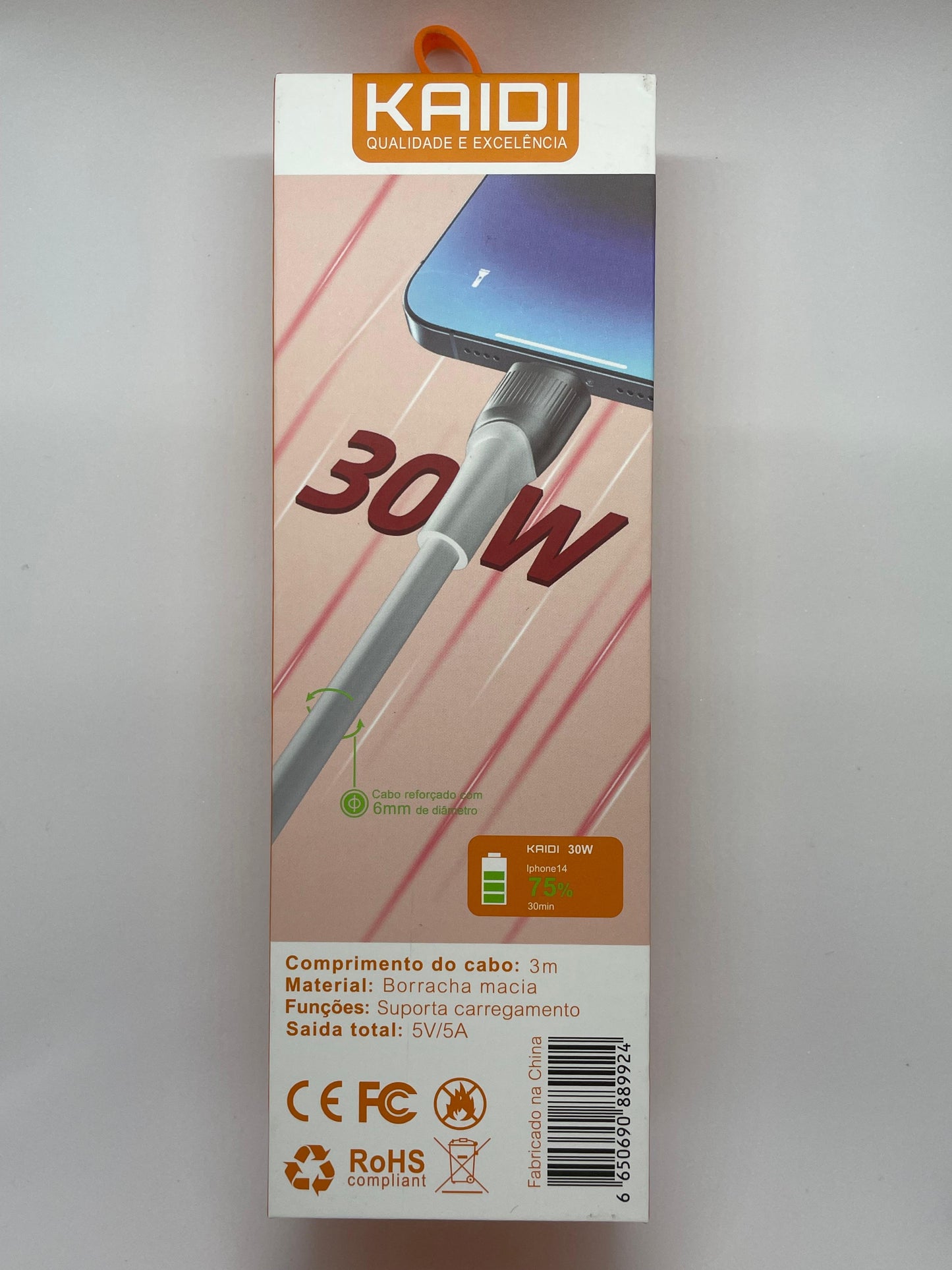 Cabo de Carregamento Kaidi KD-354C