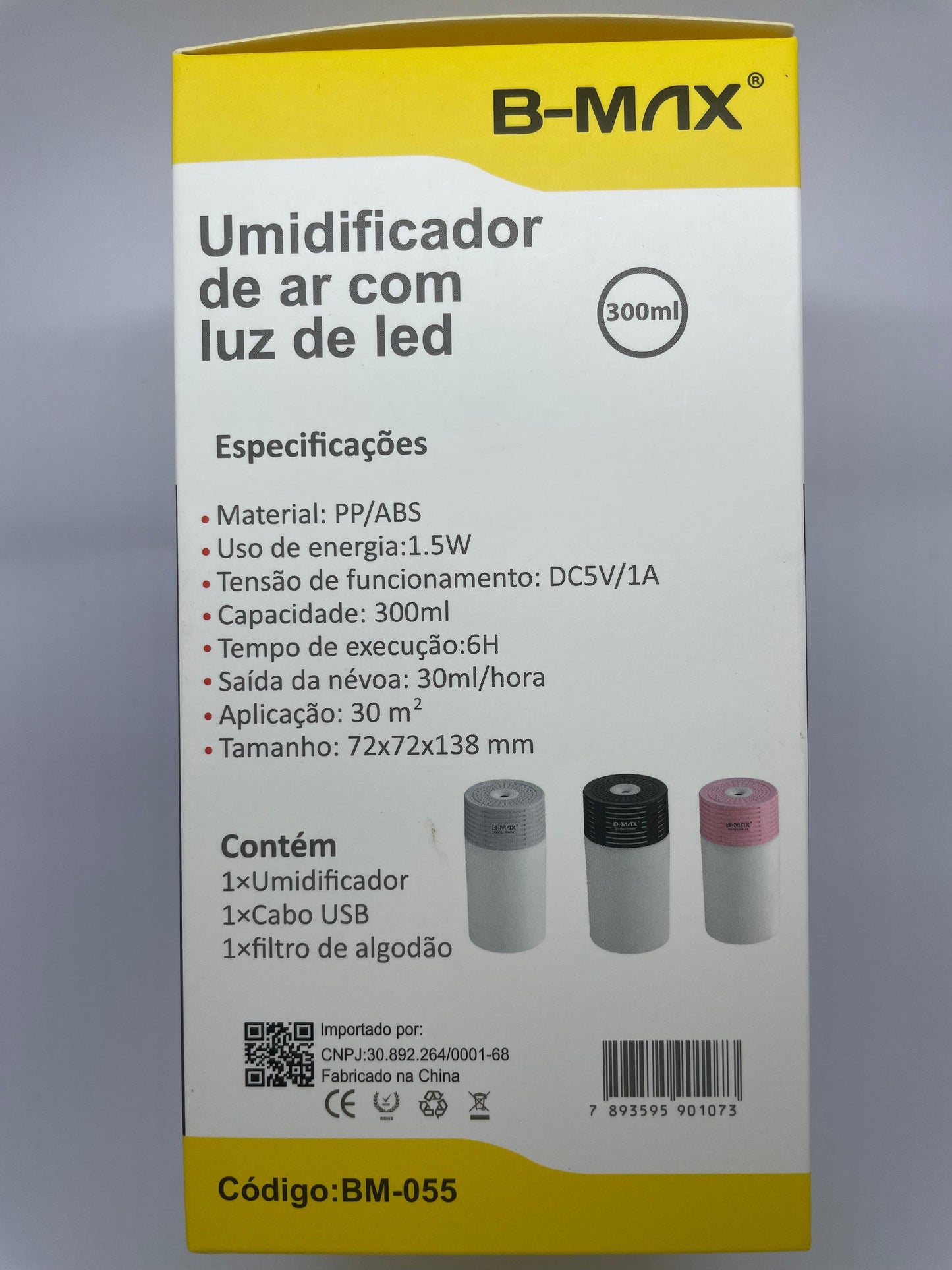 Umidificador de Ar com Luz de LED B-MAX BM-055