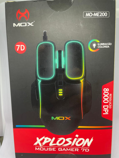 Mouse Gamer Xplosion Mox 7d Iluminação Rgb Para Jogos 8000dpi