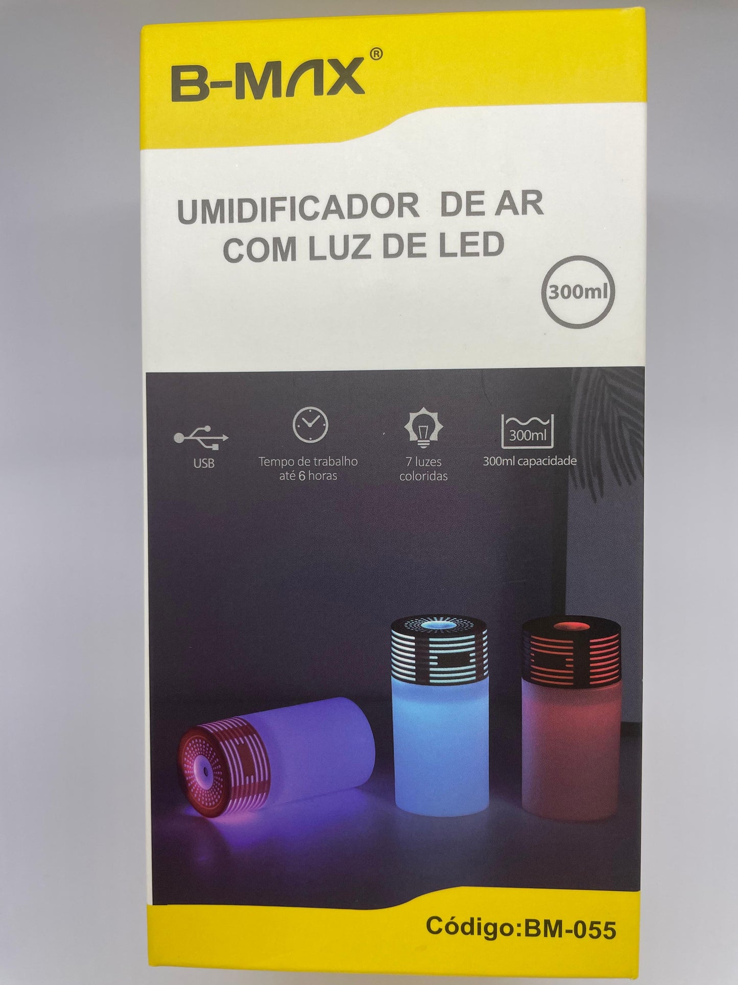 Umidificador de Ar com Luz de LED B-MAX BM-055